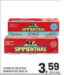 Eurospar CARNE IN GELATINA SIMMENTHAL 90G X3 offerta