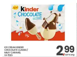 Eurospar ICE CREAM KINDER CHOCOLATE CLASSIC/MILKY CARAMEL offerta