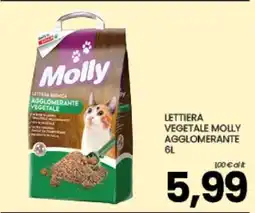 Eurospar LETTIERA VEGETALE MOLLY AGGLOMERANTE 6L offerta