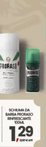 Eurospar SCHIUMA DA BARBA PRORASO RINFRESCANTE 100ML offerta