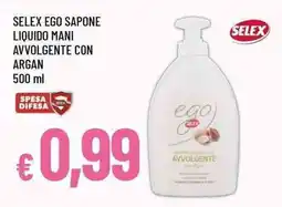 Famila Superstore Selex ego sapone liquido mani avvolgente con argan offerta