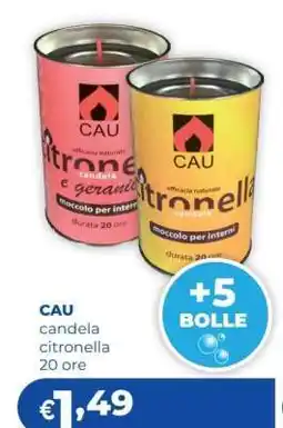 Acqua & Sapone CAU candela citronella 20 ore offerta