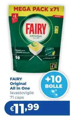 Acqua & Sapone FAIRY Original All in One lavastoviglie 71 caps offerta