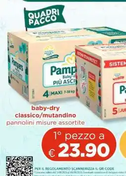 Acqua & Sapone Pampers Quadri Pacco offerta