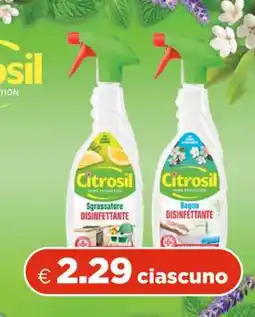 Acqua & Sapone Citrosil Sgrassatore Disinfettante e Bagno Disinfettante offerta