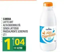 Tutto Risparmio Cash&Carry Candia latte UHT alta digeribilità senza lattosio parzialmente scremato offerta