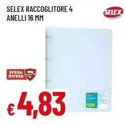 Famila Superstore Selex raccoglitore 4 anelli 16 mm offerta