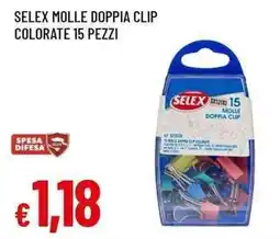 Famila Superstore Selex molle doppia clip colorate offerta