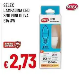 Famila Superstore Lampadina LED SMD Mini Oliva E14 3W offerta