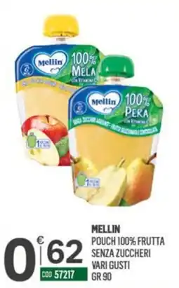 Tutto Risparmio Cash&Carry Mellin pouch 100% frutta senza zuccheri offerta
