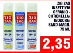 Bitar Zig Zag insettivia geranio-citronella/inodore/sand-magn. offerta