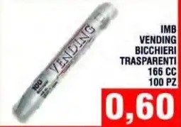 Bitar Imb vending bicchieri trasparenti offerta