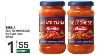 Barilla sugo all'amatriciana/ragù vari gusti