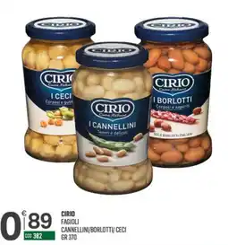 Tutto Risparmio Cash&Carry Cirio fagioli cannellini/borlotti/ceci offerta