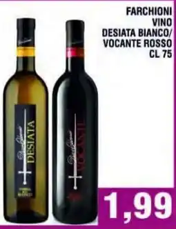 Bitar Farchioni vino Desiata bianco/Vocante rosso offerta