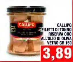 Bitar Callipo filetti di tonno riserva oro all'olio di oliva offerta