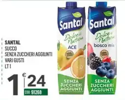 Tutto Risparmio Cash&Carry Santal succo senza zuccheri aggiunti offerta