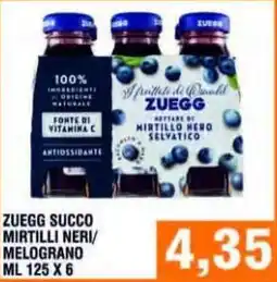 Bitar Zuegg succo mirtilli neri/melegrano offerta