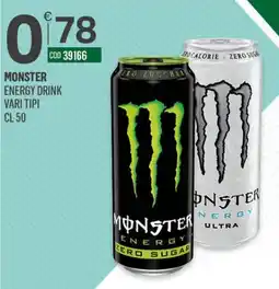 Tutto Risparmio Cash&Carry Monster energy drink offerta