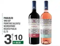 Tutto Risparmio Cash&Carry Paololeo vino igp primitivo salento/ negroamaro rosato puglia offerta