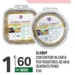 Tutto Risparmio Cash&Carry Clendy contenitori in carta offerta