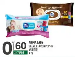 Tutto Risparmio Cash&Carry Piuma Lady salvietta con pop-up offerta