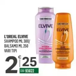 Tutto Risparmio Cash&Carry L'oreal Elvive shampoo balsamo offerta