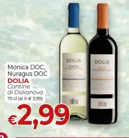 Supermercati Nonna Isa Monica DOC, Nuragus DOC DOLIA offerta