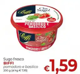 Supermercati Nonna Isa Sugo fresco BIFFI pomodoro e basilico offerta