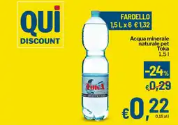 Qui Discount Toka Acqua minerale naturale pet offerta