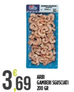 Supermercato Pollio Arbi gamberi sgusciati offerta
