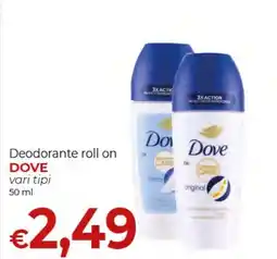 Supermercati Nonna Isa Deodorante roll on Dove offerta