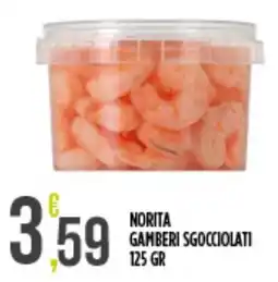 Supermercato Pollio Norita gamberi sgozzolati offerta