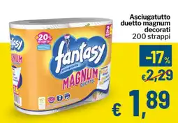 Qui Discount Asciugatutto fantasy magnum duetto decorati offerta