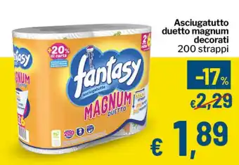 Asciugatutto fantasy magnum duetto decorati