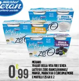 Supermercato Pollio Yogurt bella vita free senza lattosio zero offerta