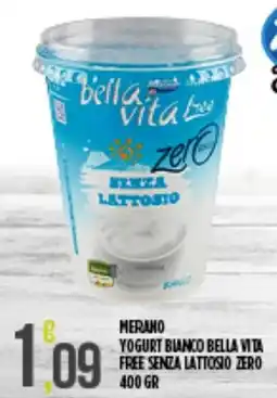 Supermercato Pollio Yogurt bianco bella vita free senza lattosio zero offerta
