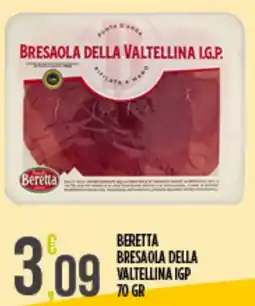 Supermercato Pollio Beretta bresaola della valtellina igp offerta