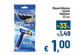 Qui Discount Rasoi bilama uomo Satinex offerta