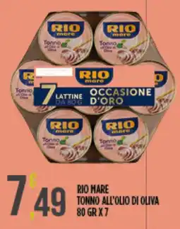 Supermercato Pollio Rio Mare tonno all'olio di oliva offerta