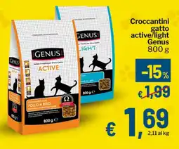 Qui Discount Croccantini gatto active/light Genus offerta