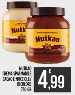 Supermercato Pollio Nutkao crema spalmabile cacao e nocciole/ bicolore offerta