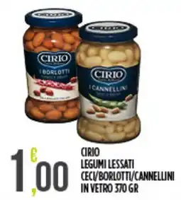 Supermercato Pollio Cirio legumi lessati offerta