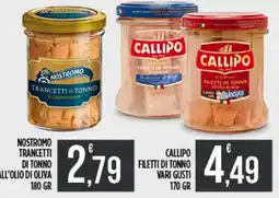 Supermercato Pollio Nostromo trancetti di tonno offerta