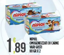 Supermercato Pollio Nipiol omogeneizzati di carne offerta