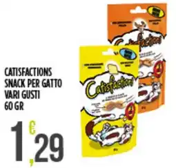 Supermercato Pollio Catisfactions snack per gatto offerta