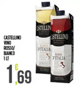 Supermercato Pollio Castellino vino rosso/bianco offerta