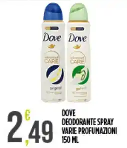Supermercato Pollio Dove deodorante spray offerta