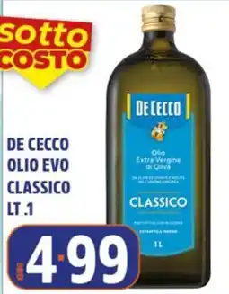 Big Food De Cecco olio evo classico offerta