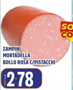 Big Food Zampini mortadella bollo rosa c/pistacchi offerta